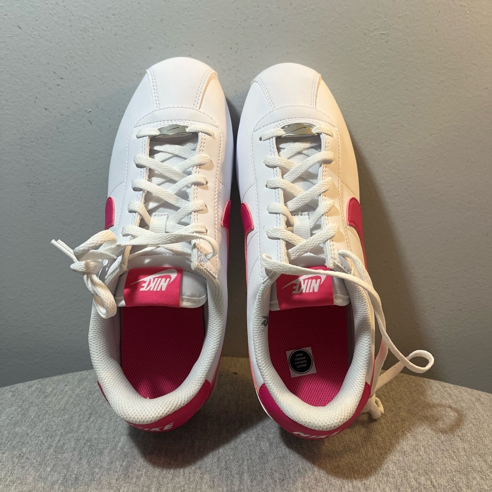 Nike Cortez GS White Laser Fuchsia Size 7Y/Women 8.5 DM0950-104 - Picture 8 of 11